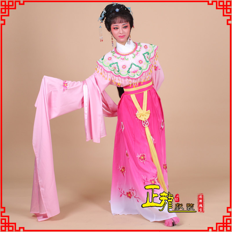 古冶水袖青衣练功花旦服 梅花古装衣